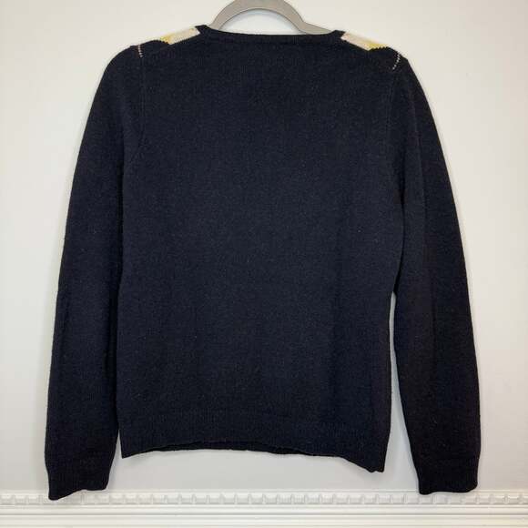 Arygyle Lambswool Sweater Y2K Preppy Womens size Large Prep Academia Vintage - Picture 6 of 10